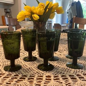 Set of six discontinued Hearth & Hand drinking glasses.